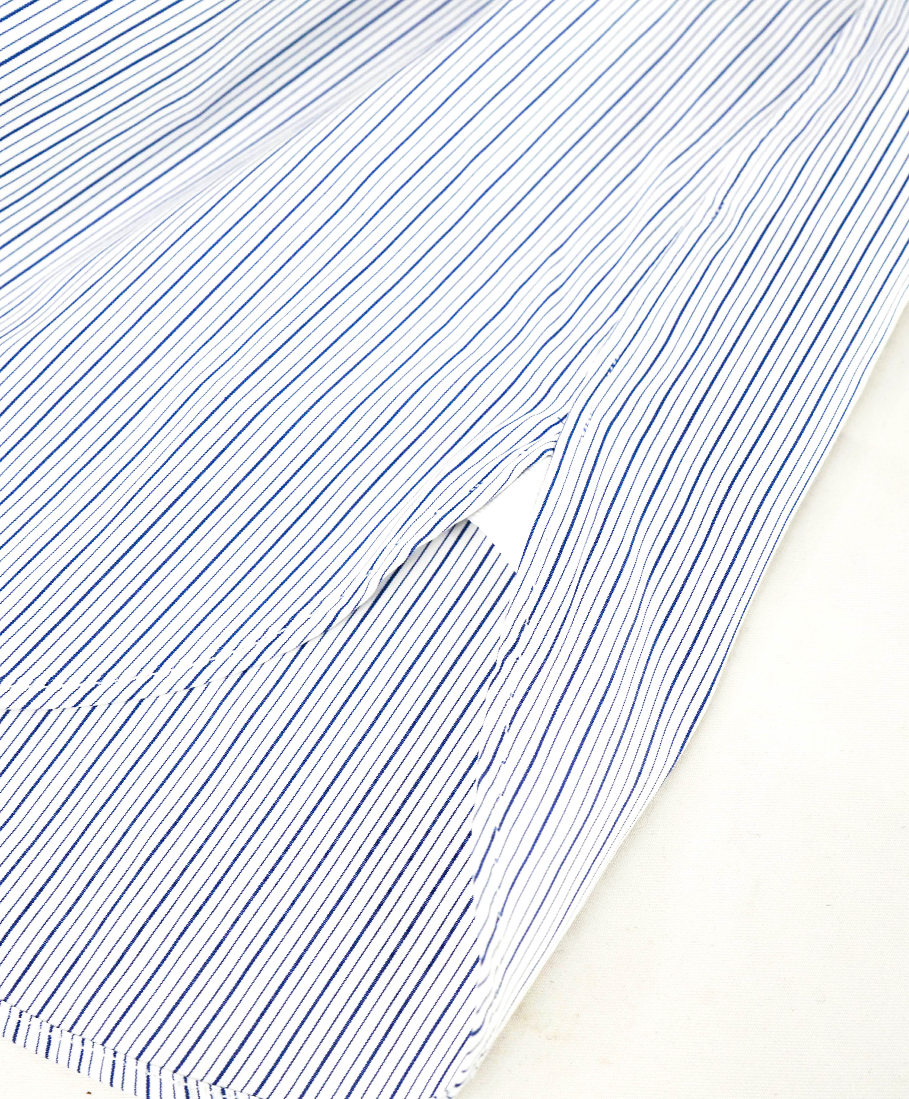 $890 ZEGNA - Regular fit "Centoventimila" Blue Stripe Button Down Shirt - 15.5 (39)