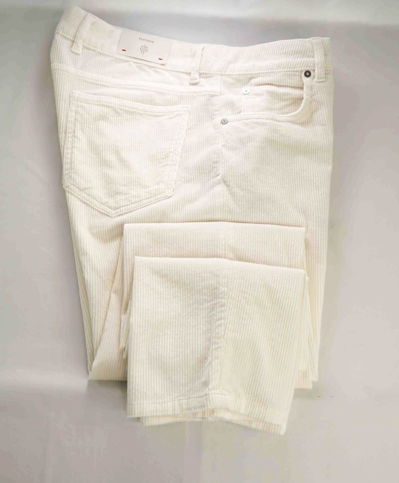 $495 ELEVENTY - IVORY Cotton 5-Pocket Corduroy Chino Casual/Slim Pants- 36W