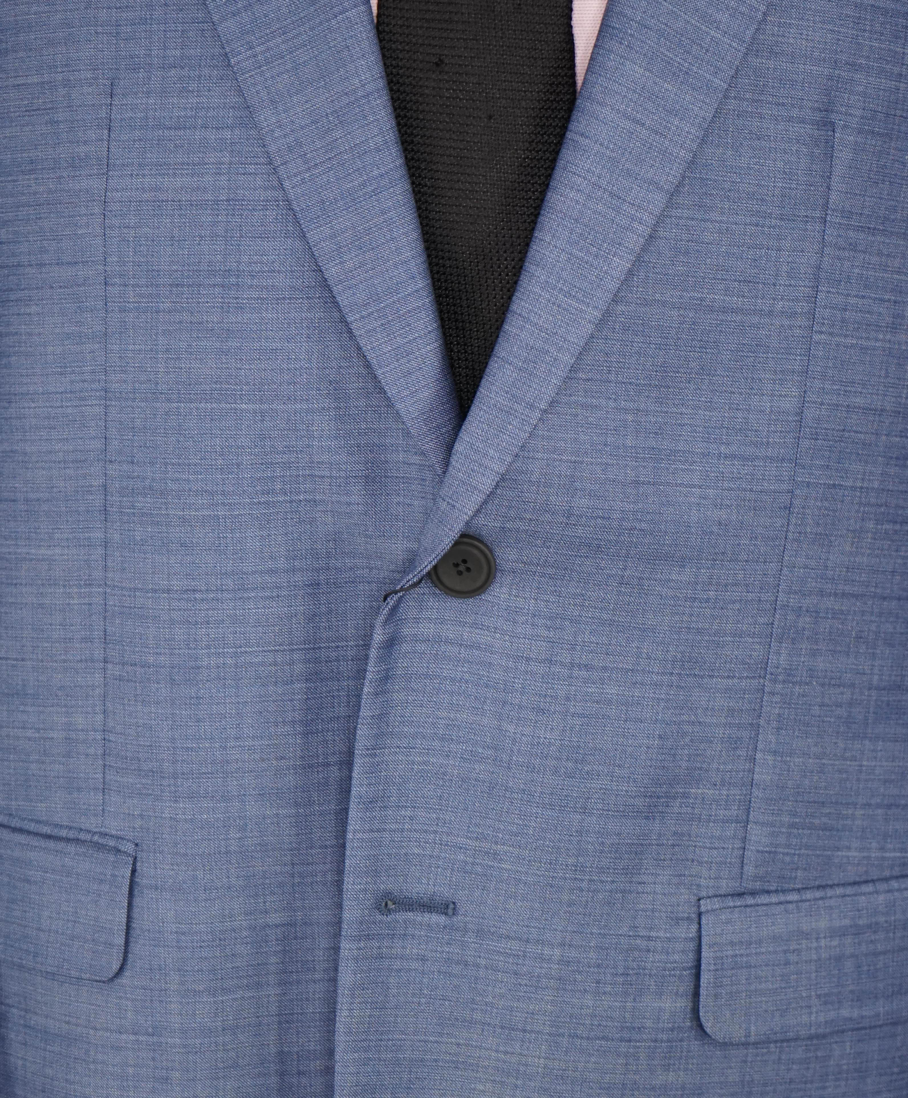 $1,595 EMPORIO ARMANI- Blue *G lIne Deco* TRAVEL ESSENTIAL PACKABLE Blazer - 44R