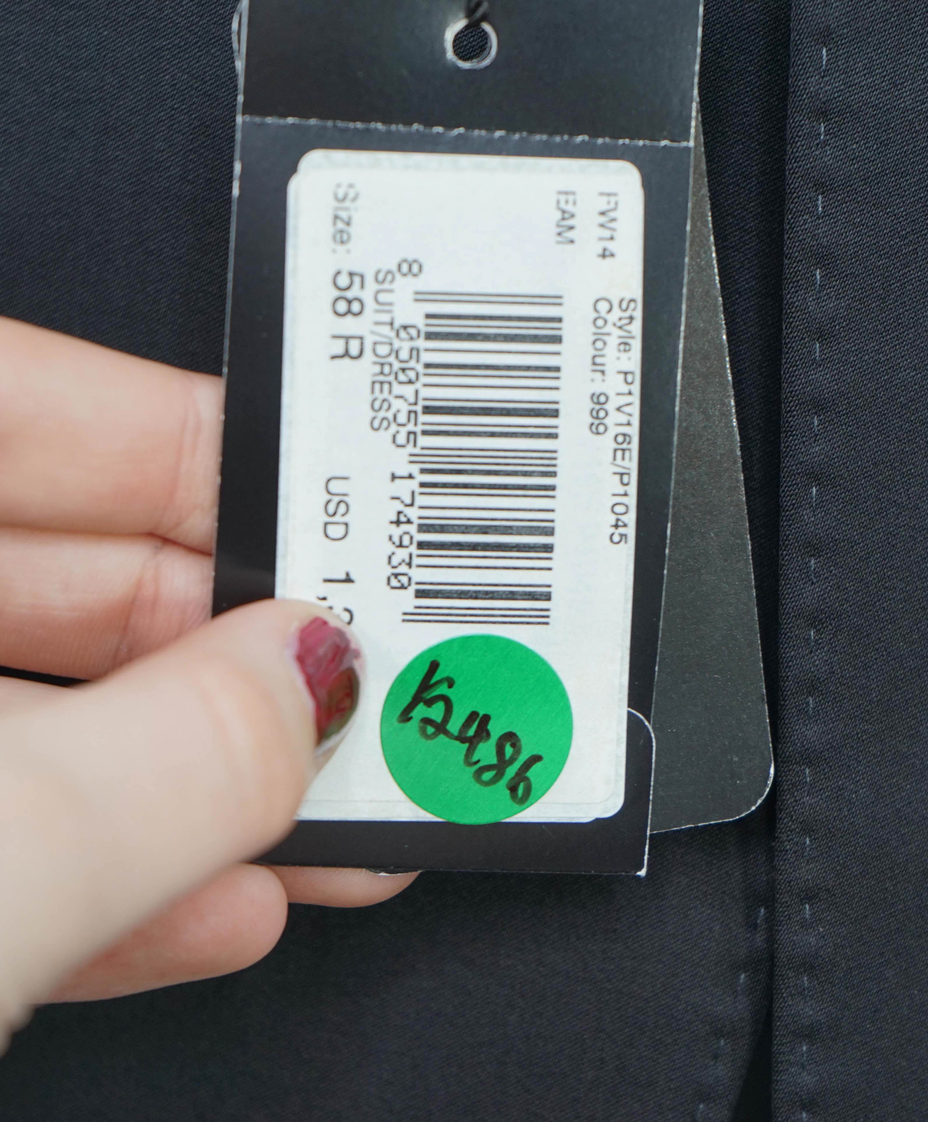 $1,595 EMPORIO ARMANI- Black *DAVID LINE* Peak Lapel 1-Btn Blazer - 48R