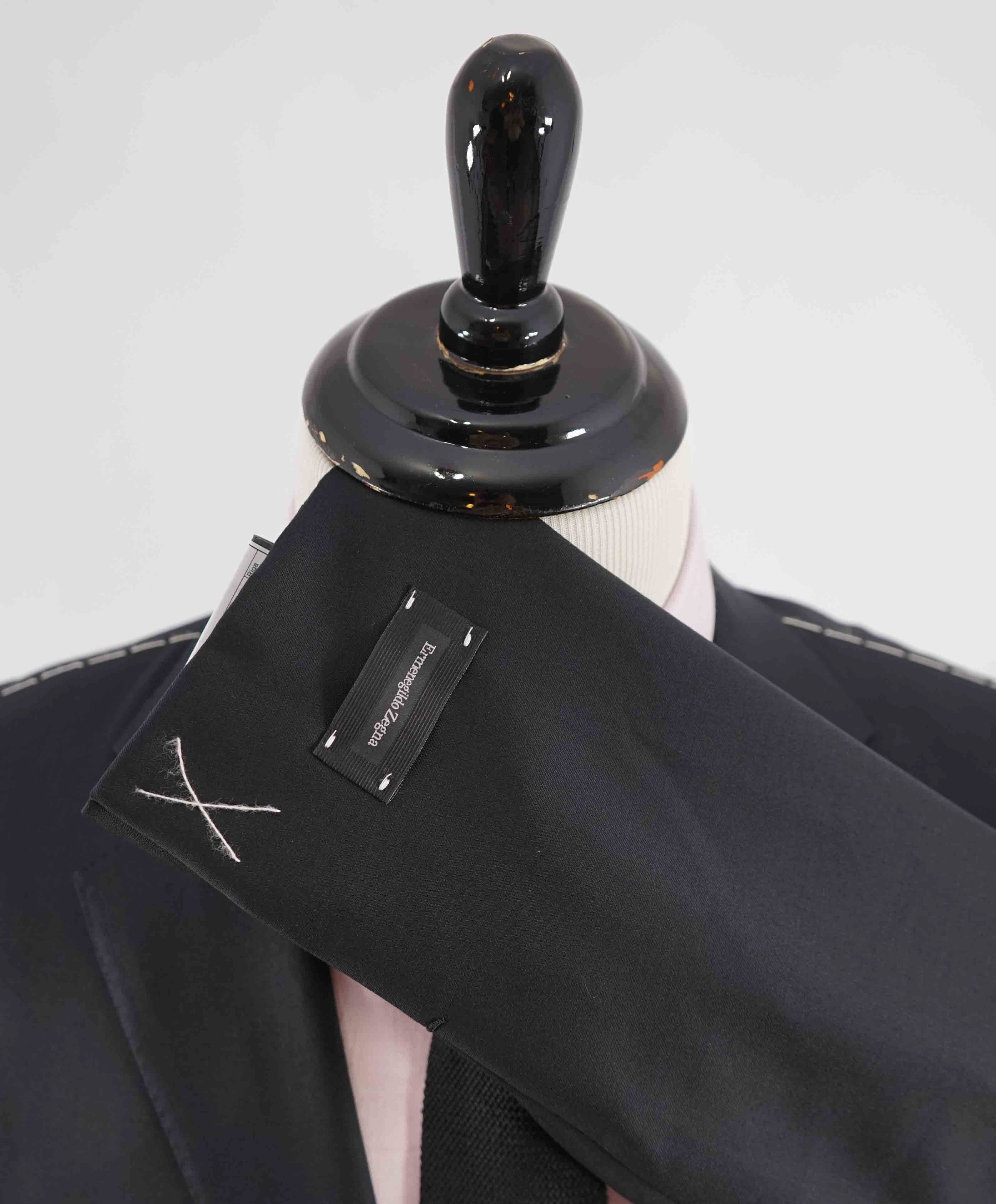 $3,000 ERMENEGILDO ZEGNA - Black “Microsphere” Wool Suit - 42R