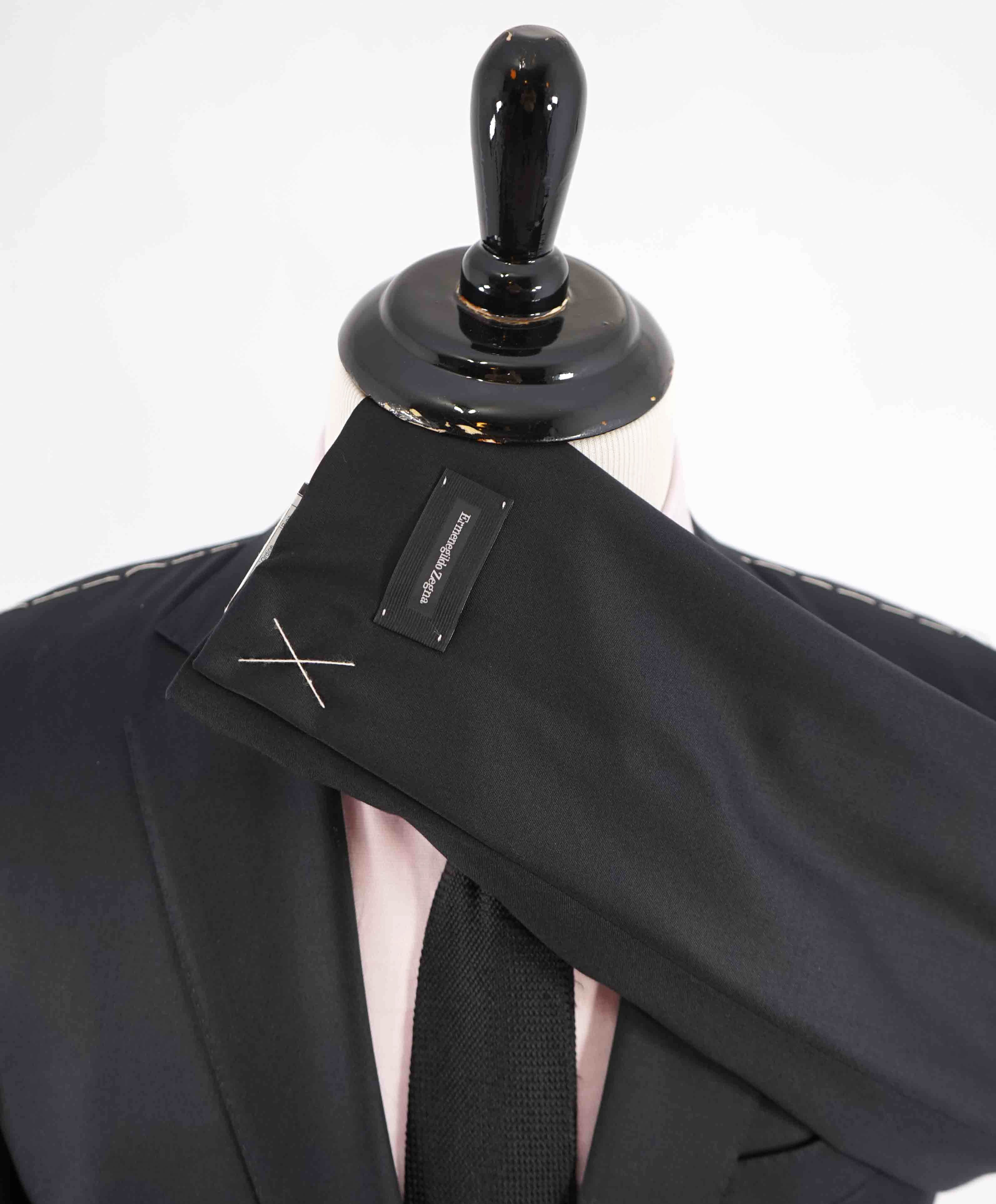 $3,000 ERMENEGILDO ZEGNA - Black “Microsphere” Wool Suit - 40S