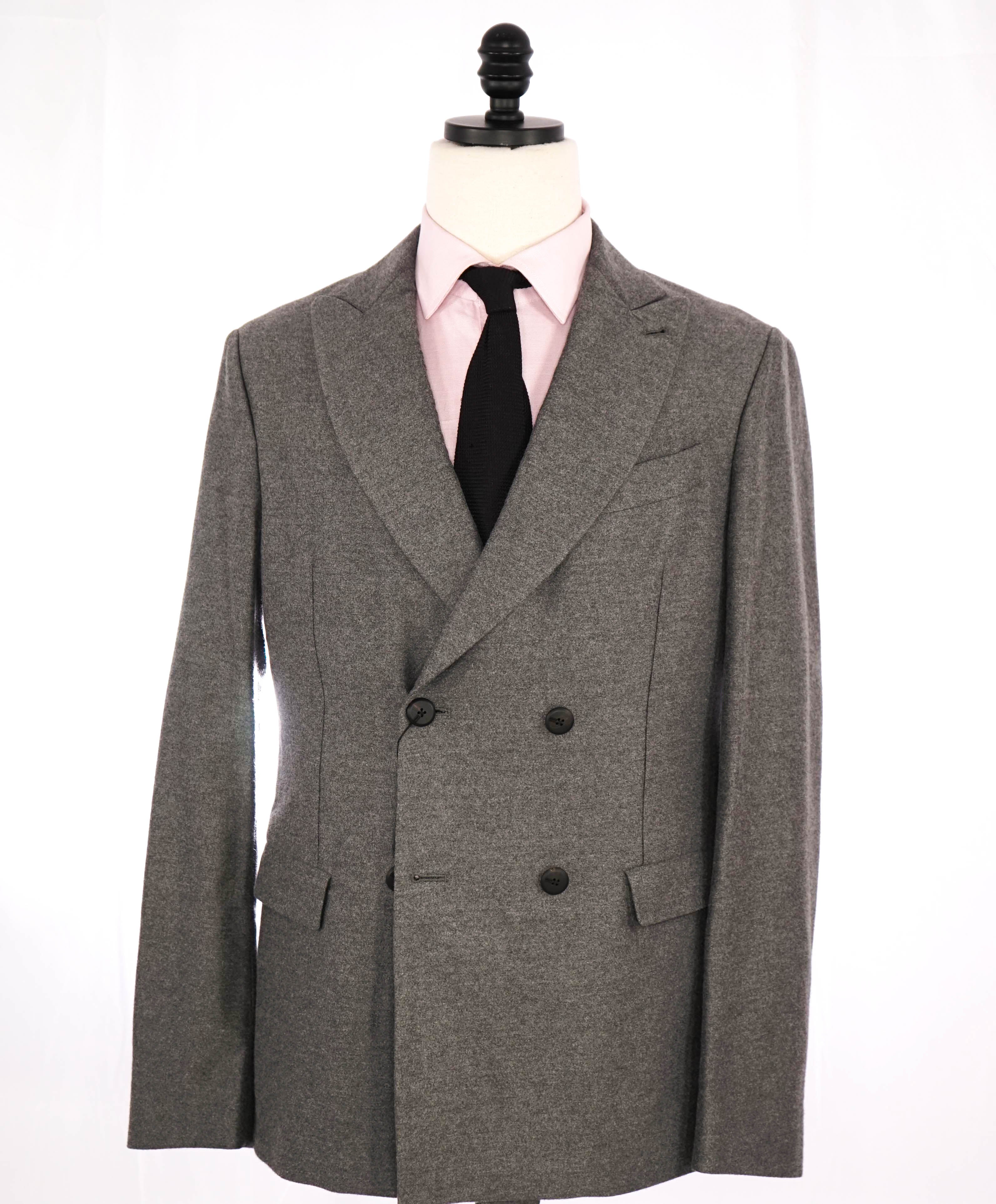 $1,995 ARMANI COLLEZIONI - Double Breasted Gray WATER PROOF Coat / Blazer - 38R