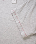 $195 ELEVENTY - Cotton Gray Short Sleeve T W Red Stitching - M