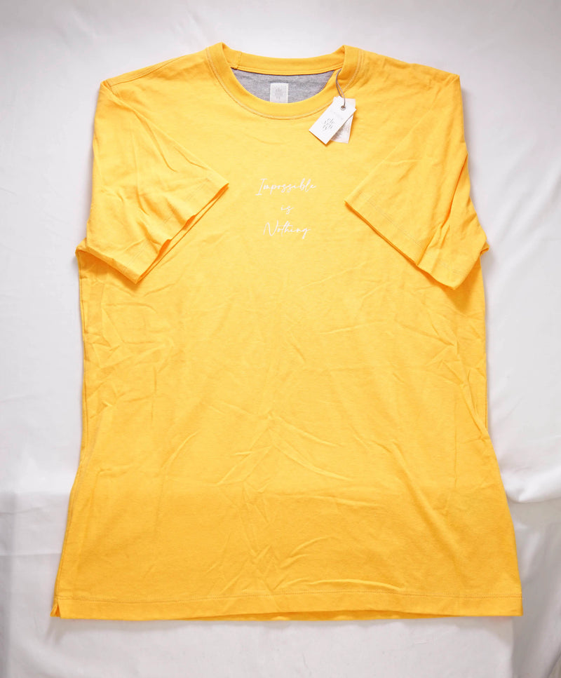 $225 ELEVENTY - Cotton Yellow Short SleeveGraphic T-Shirt - M