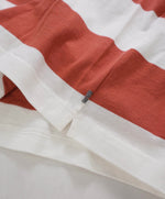 $395 ELEVENTY -White/Pastel Orange Nautical Stripe Short Sleeve T - M