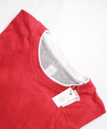 $245 ELEVENTY - Red & White Tipped Short Sleeve T - M