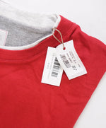 $245 ELEVENTY - Red & White Tipped Short Sleeve T - M