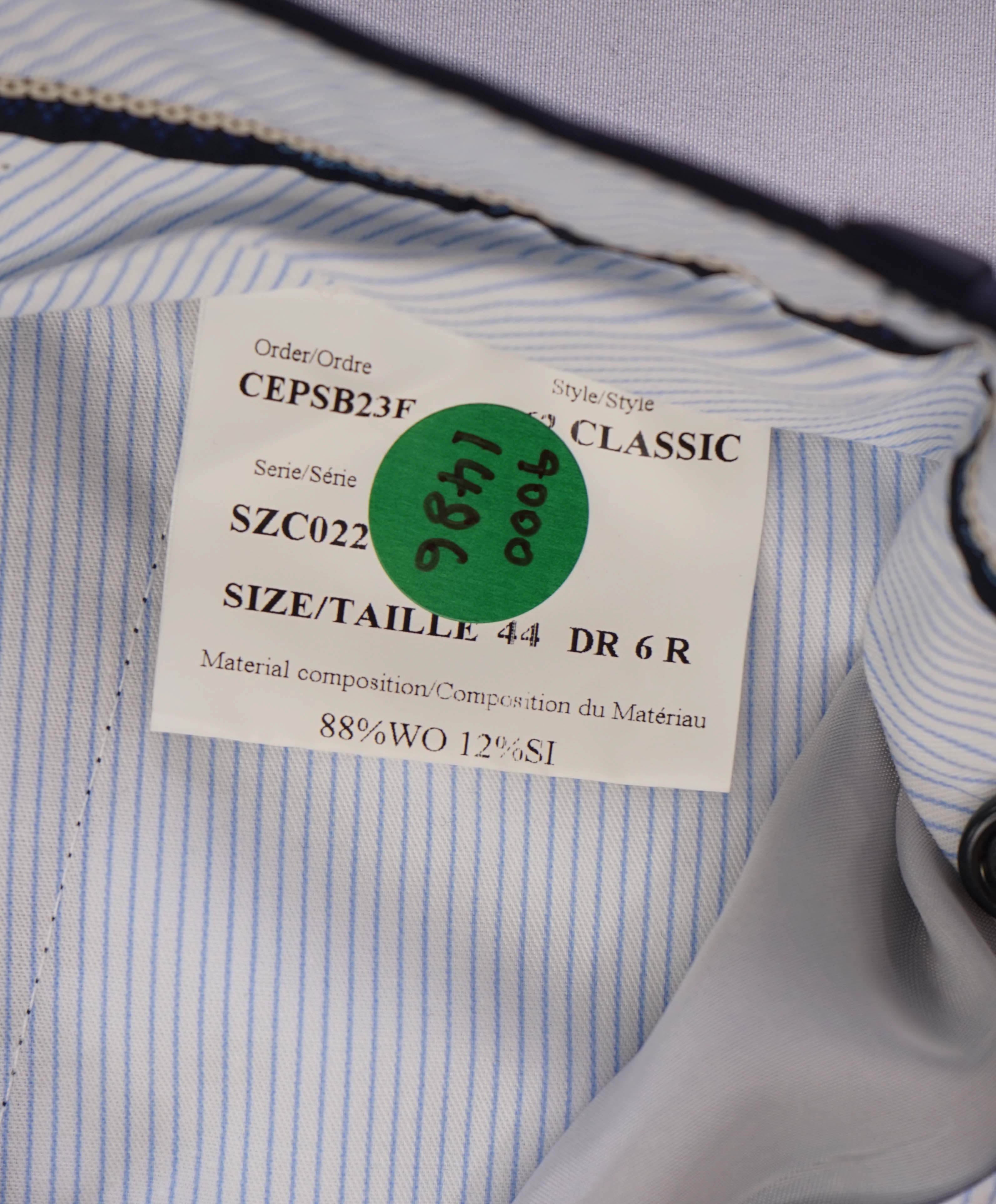 $425 SAKS FIFTH AVE -  Navy Wool/Silk*CLASSIC*MADE ITALY Flat Front Dress Pants -  38W