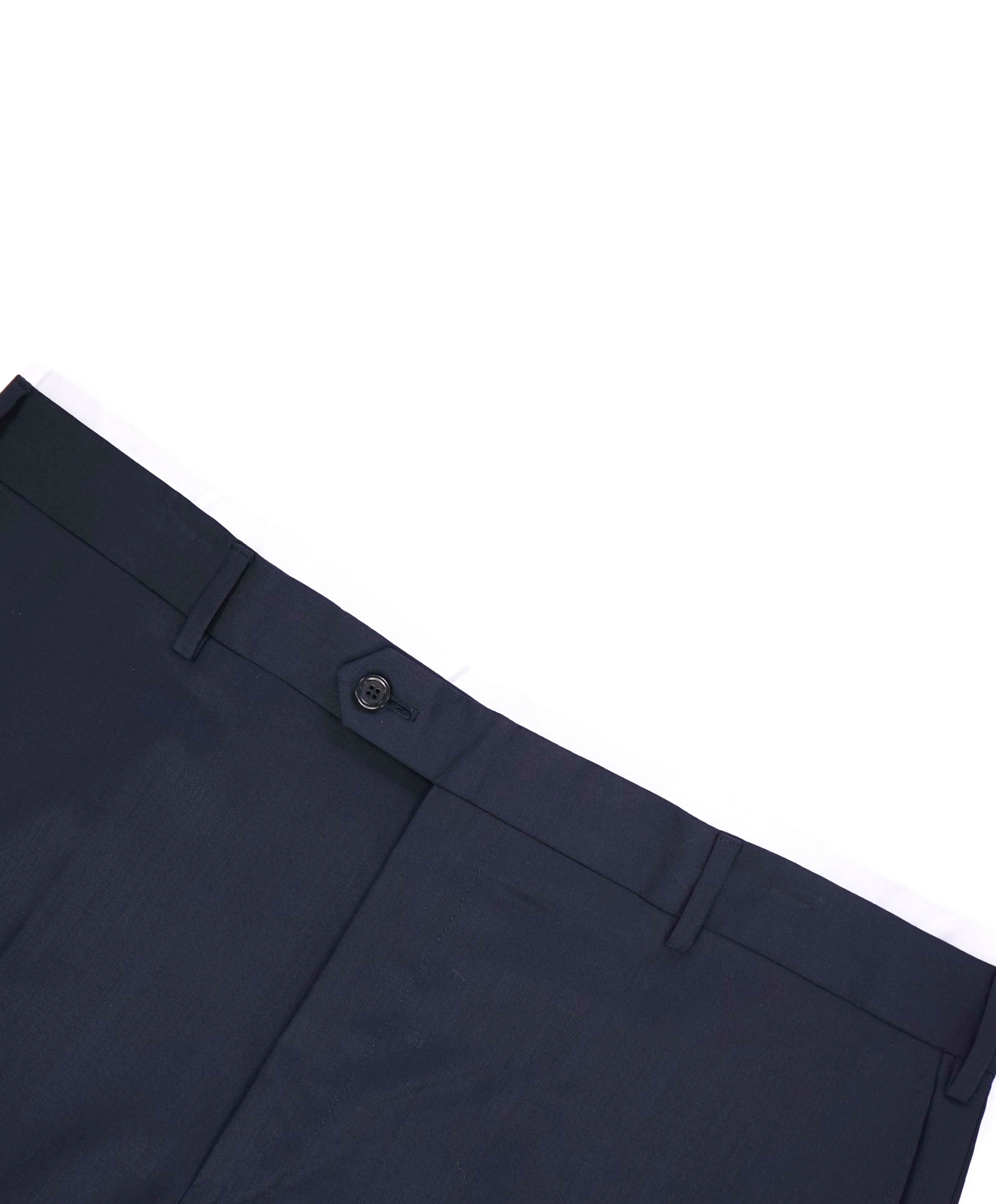 $425 SAKS FIFTH AVE -  Navy Wool/Silk*CLASSIC*MADE ITALY Flat Front Dress Pants -  38W