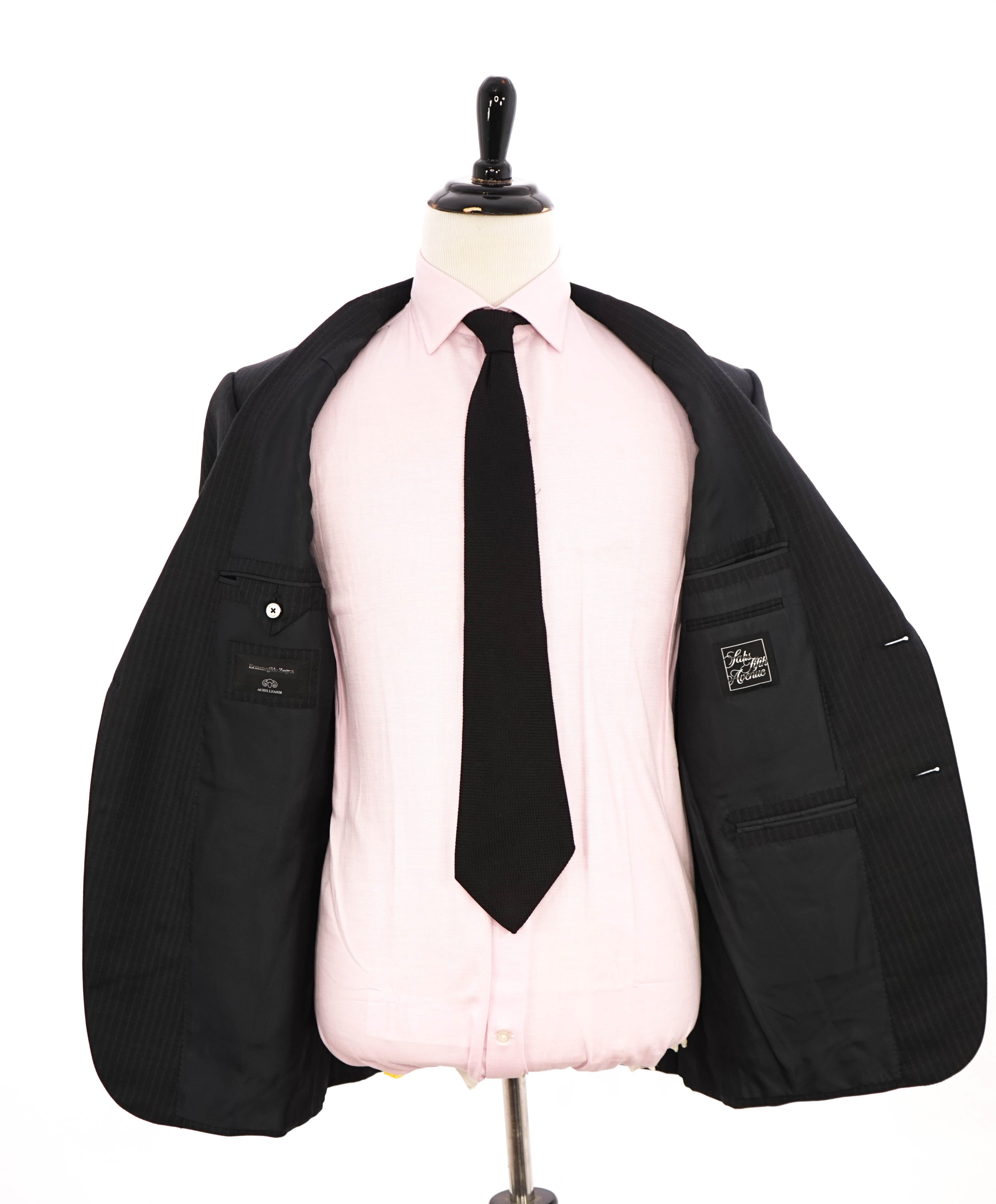 $3,295 ERMENEGILDO ZEGNA -“ACHILLFARM" SILK Gray Textured Blazer - 44R