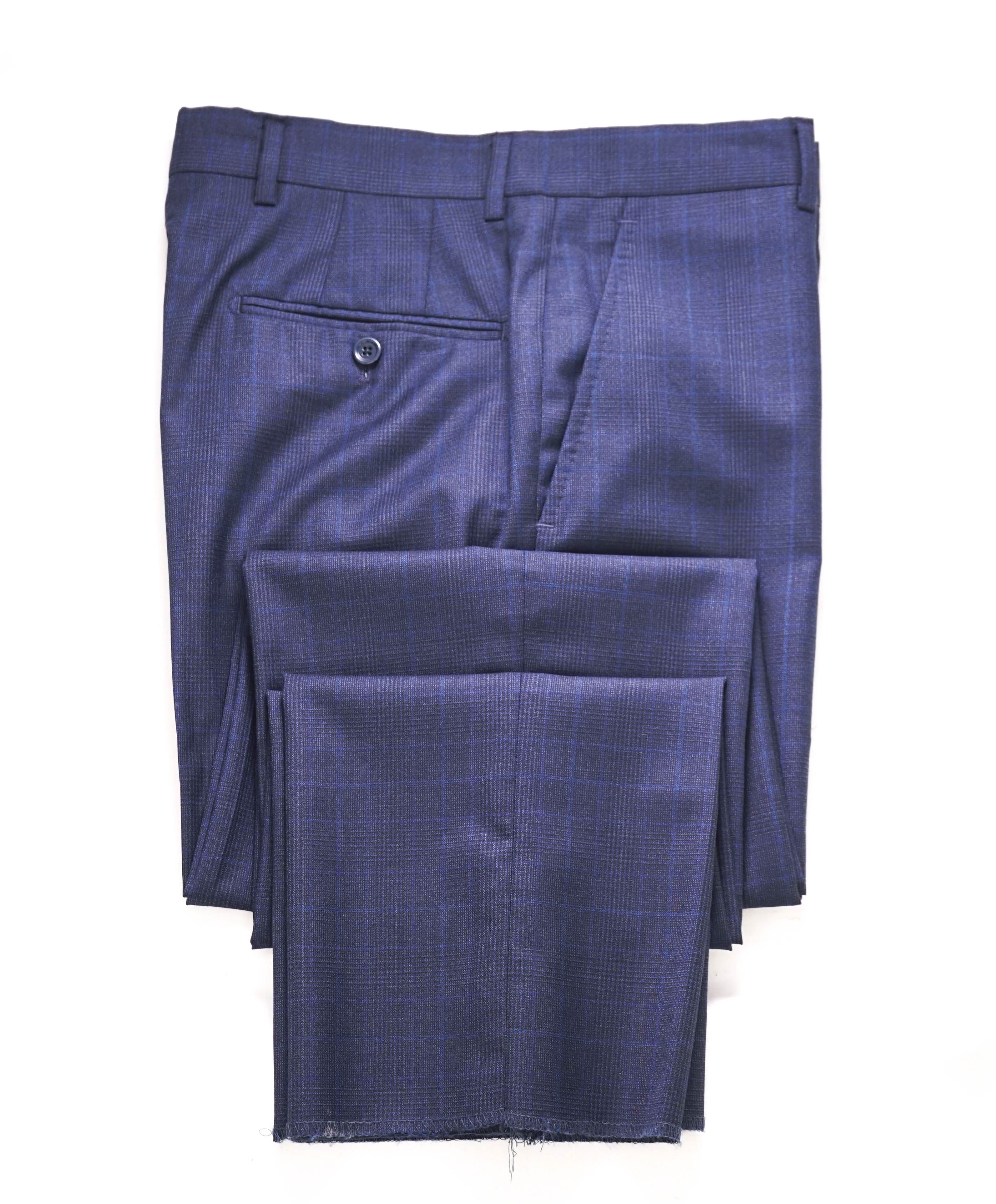 SAKS FIFTH AVE - Prince of Wales Check "CLASSIC" MADE IN ITALY Flat Front Dress Pants - 32W