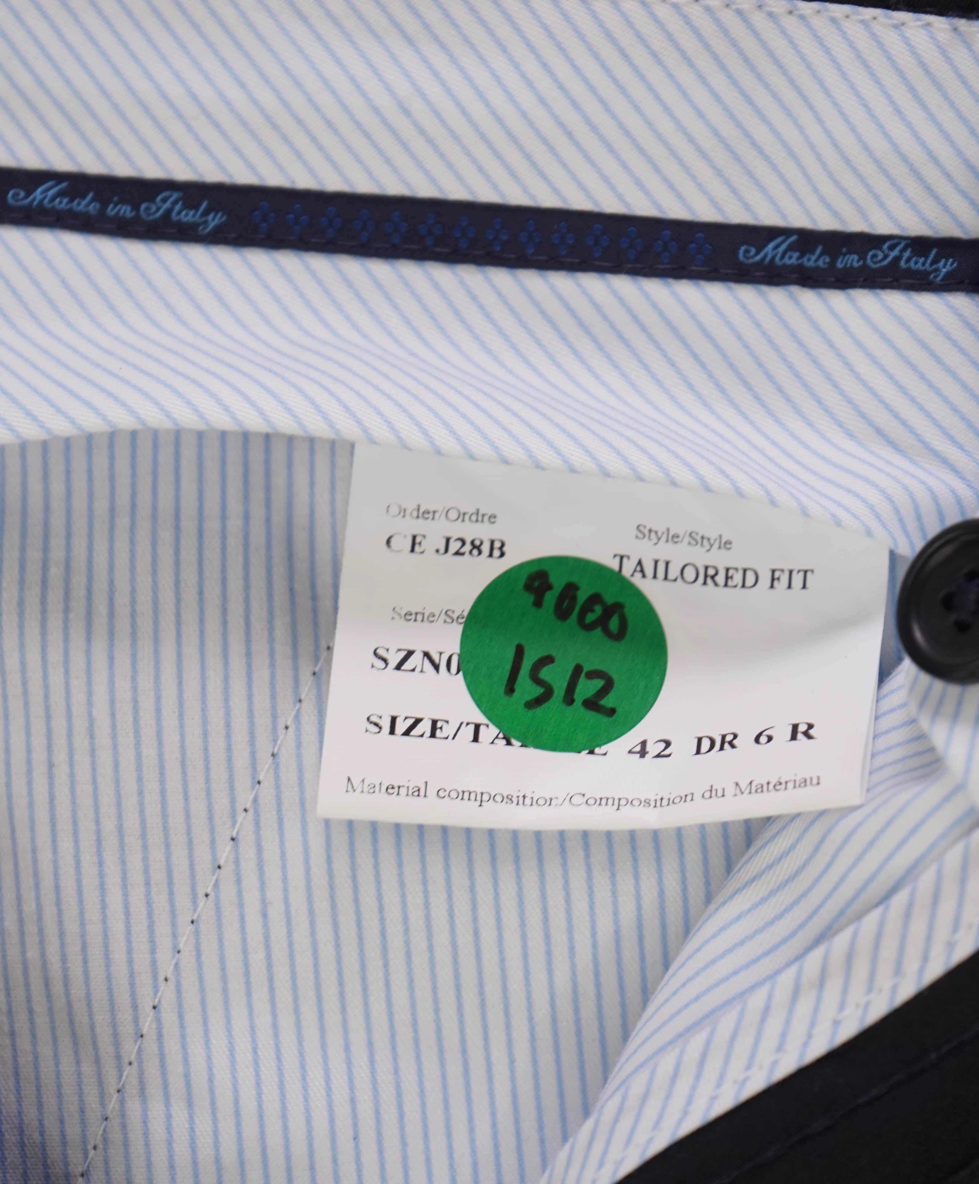 $425 SAKS FIFTH AVE -  Navy Wool *Tailored* MADE ITALY Flat Front Dress Pants -  36W