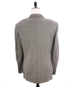 $3,950 ERMENEGILDO ZEGNA -"TROFEO 600" SILK Gray/Camel Check Suit - 46R 38W