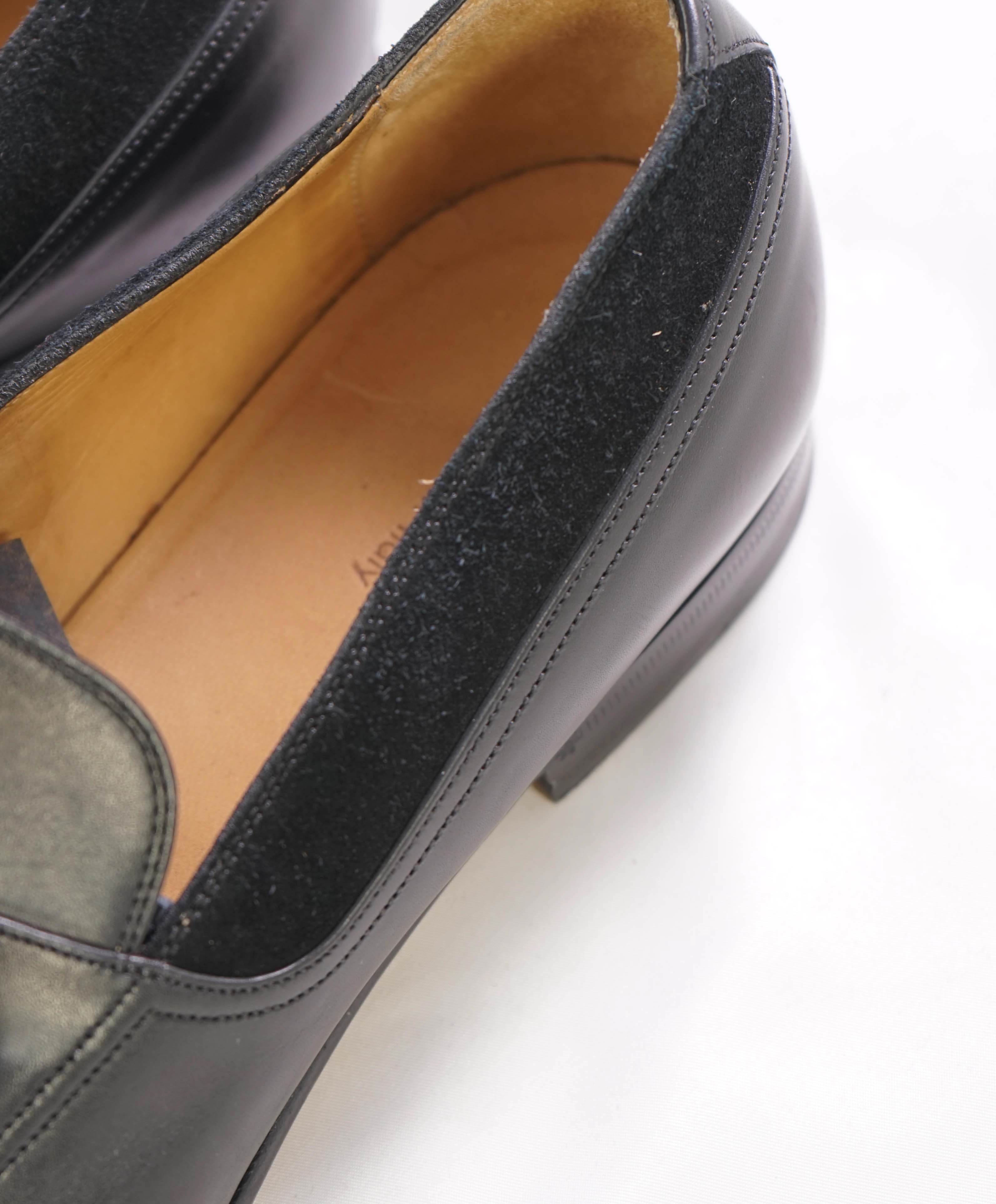 $860 GUCCI - Black ICONIC Horsebit Leather/Suede Loafers - 7.5US (7G)