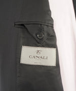 $1,795 CANALI -  Black Solid Notch Lapel 2-Btn Blazer - 54R US