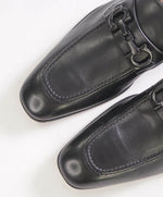 SALVATORE FERRAGAMO - Black on Black Gancini Bit Leather Loafer- 9 D