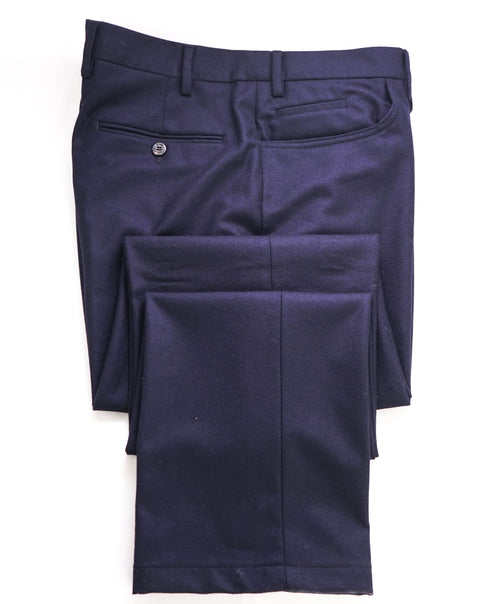 $795 ISAIA - Pure Wool Blue 5-Pocket Flat Front Dress Pants - 34W (50EU)