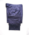 HICKEY FREEMAN - Blue Glen check Plaid Wool Flat Front Dress Pants - 36W