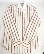 $395 ELEVENTY -*Wide Spread Contrast Collar* Button Dress Shirt - M