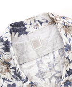 $395 ELEVENTY - Linen *FLORAL* Havana Camp Collar Resort Shirt - M