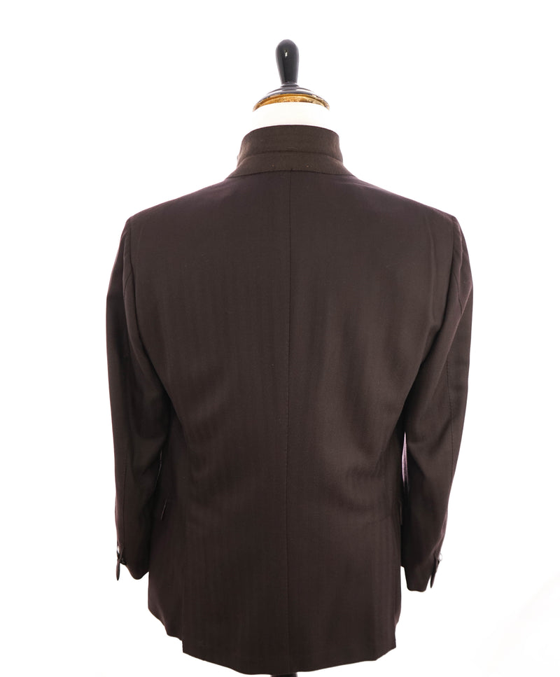 $5,000 ERMENEGILDO ZEGNA-“COUTURE” Pure CAHSMERE Herringbone Blazer-46