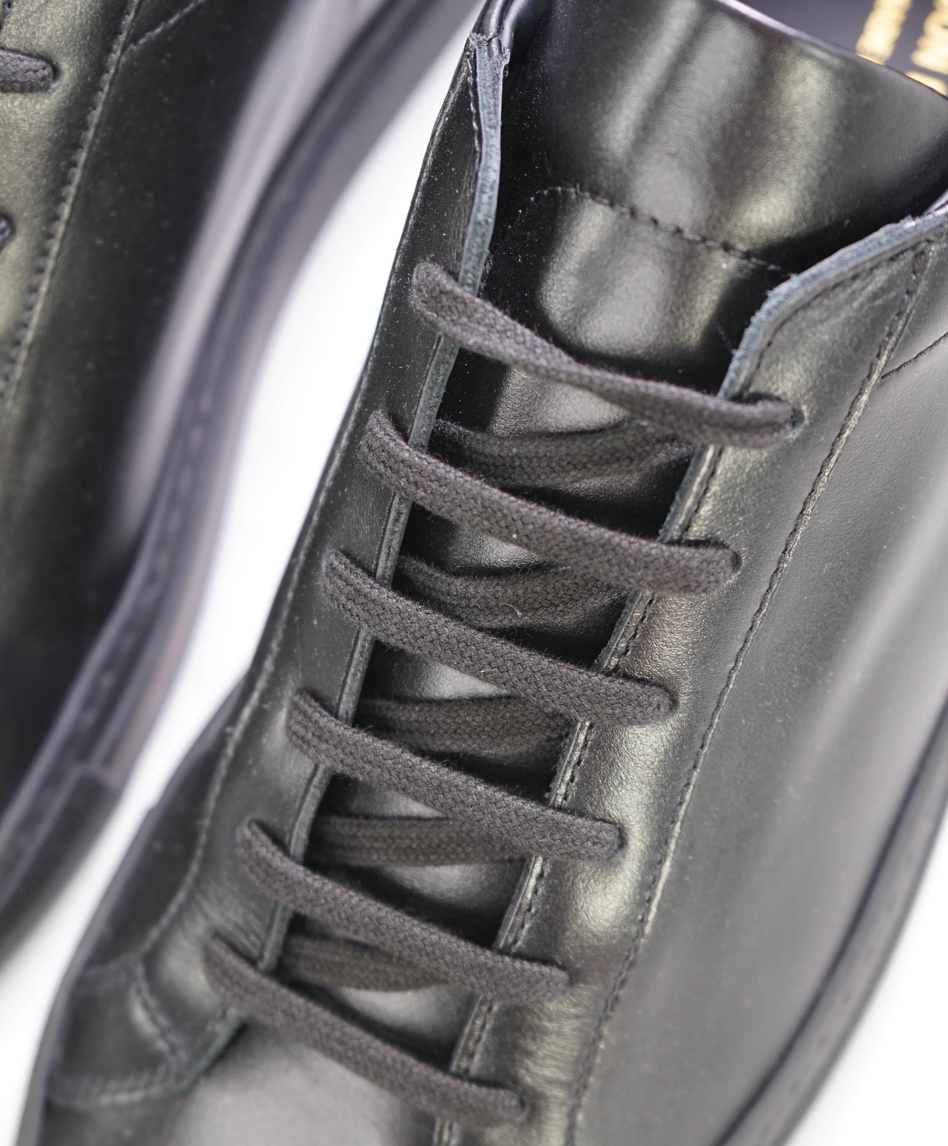 $440 COMMON PROJECTS - "Achilles" Black Leather Sneakers - 11 US (44EU)