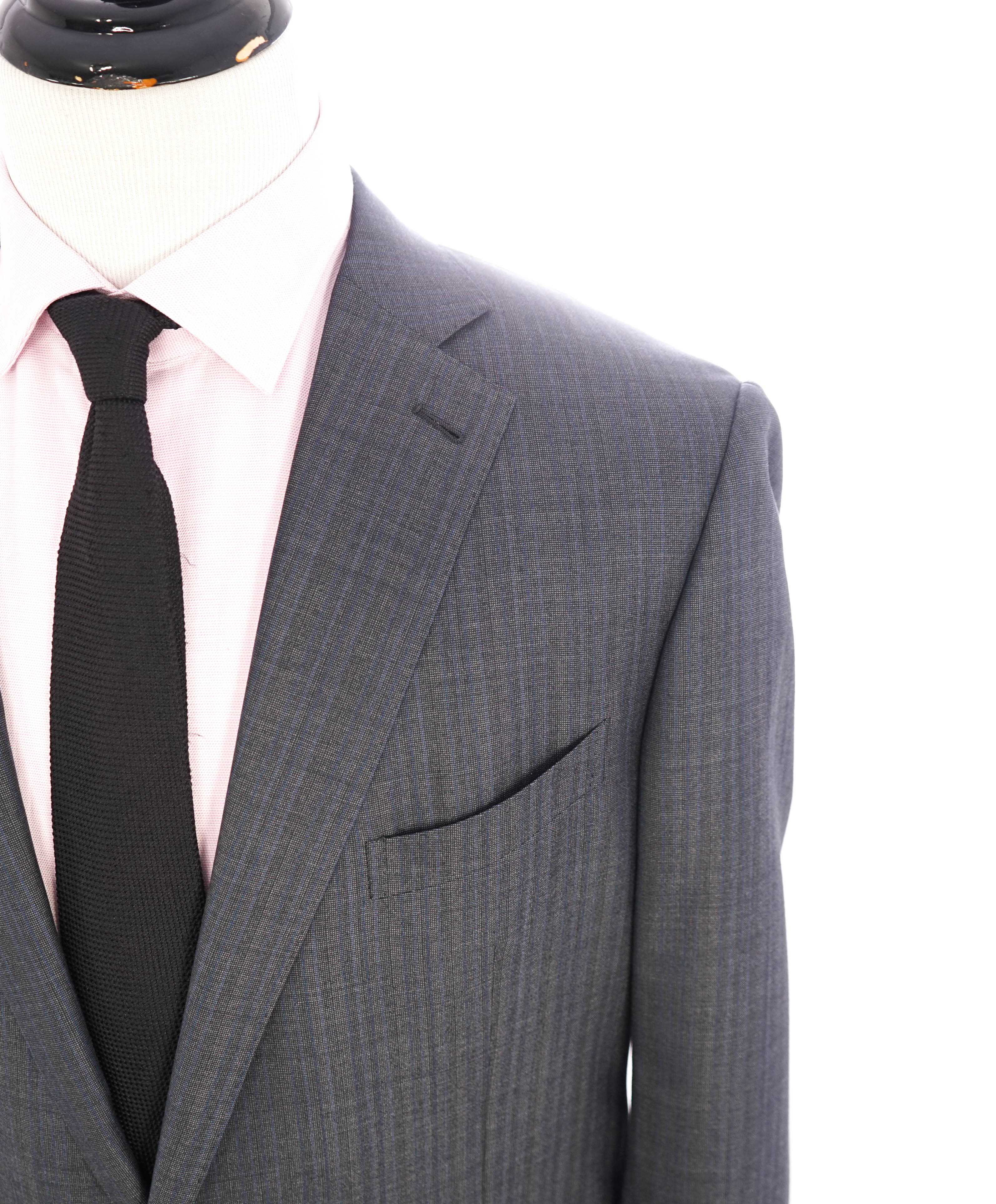 $3,095 ERMENEGILDO ZEGNA -"TROFEO 600" Gray Textured Premium Blazer - 48R