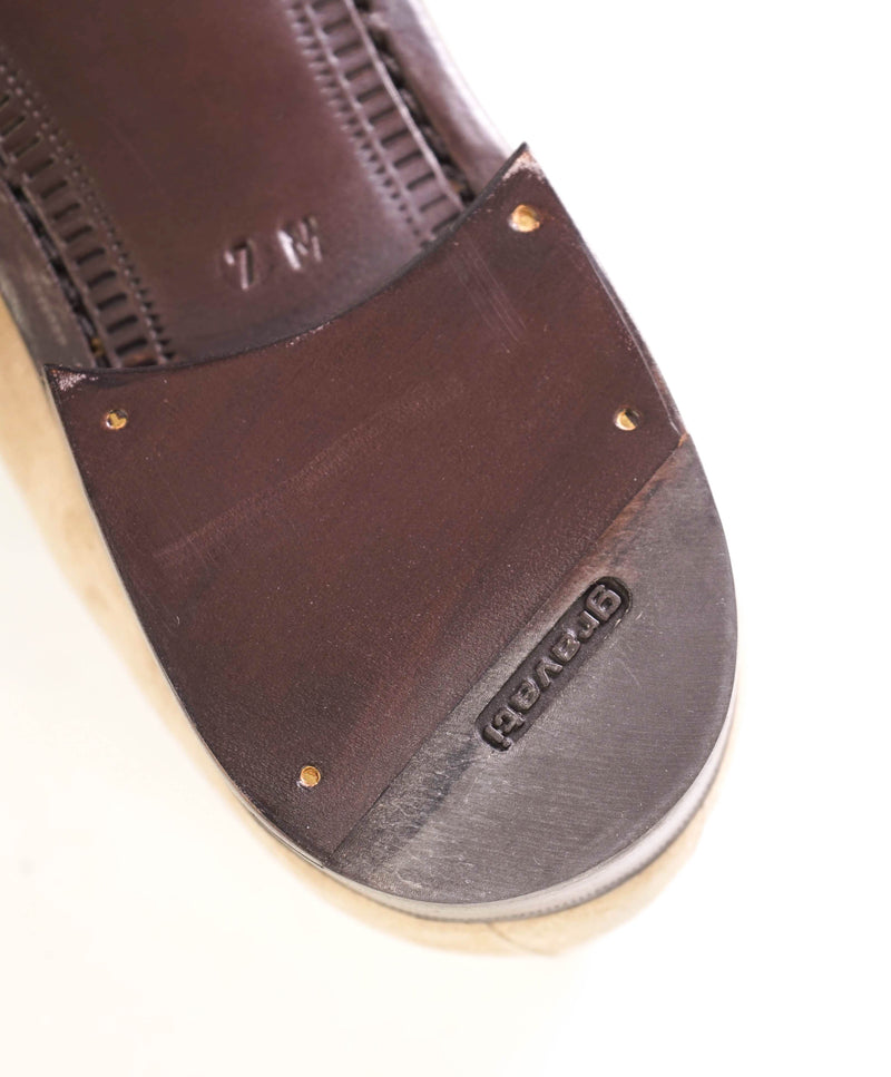 $750 GRAVATI - Neutral Suede Slip-On Loafer Contrast Stitch - 7 US (40 EU)