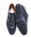 $580 BALLY - "REMPTON" Black Double Monk Sleek Sole Loafers - 9 D US