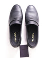 $950 PRADA - Black Saffiano Leather Penny Loafers - 10.5US (9.5 Prada)
