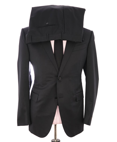 $3,250 ERMENEGILDO ZEGNA - "MICRONSPHERE" *Closet Staple* Black Suit - 44R 35W