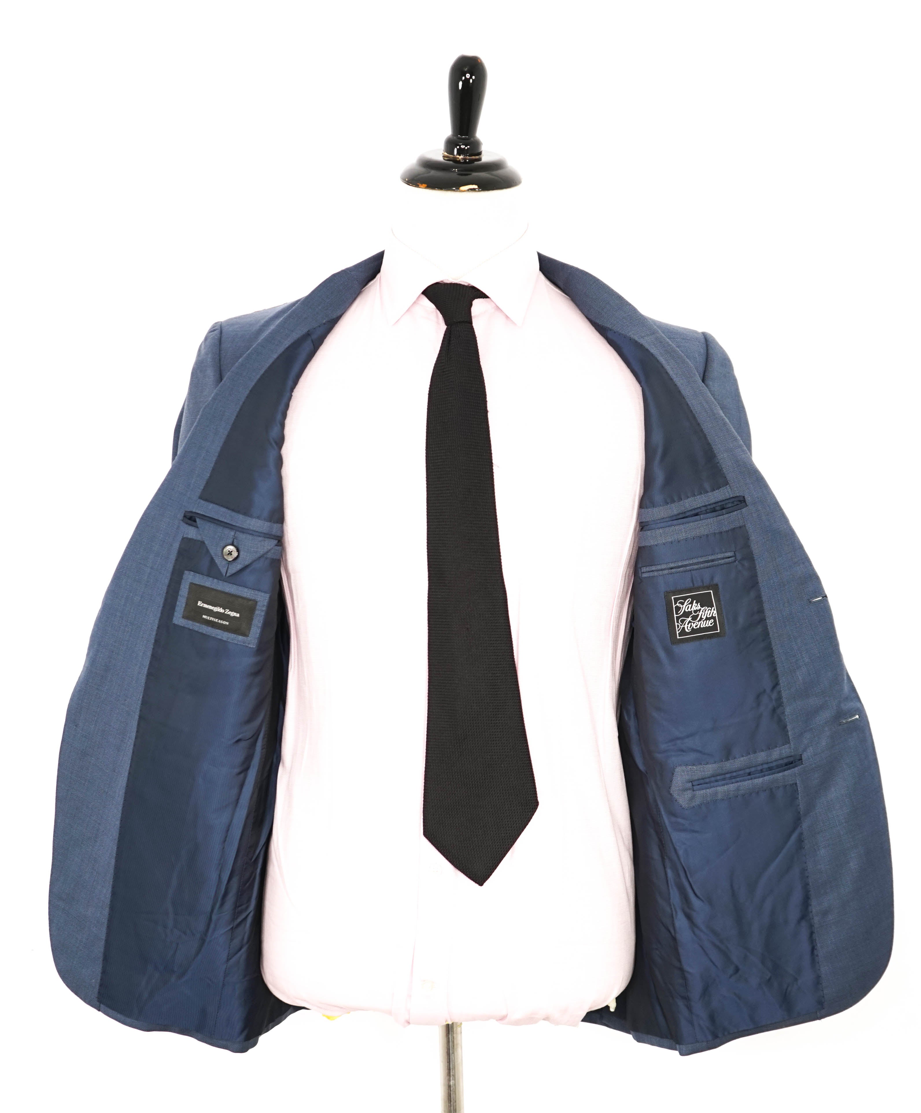 $3,250 ERMENEGILDO ZEGNA - "MULTISEASON" *Closet Staple* Mid Blue Suit -40R