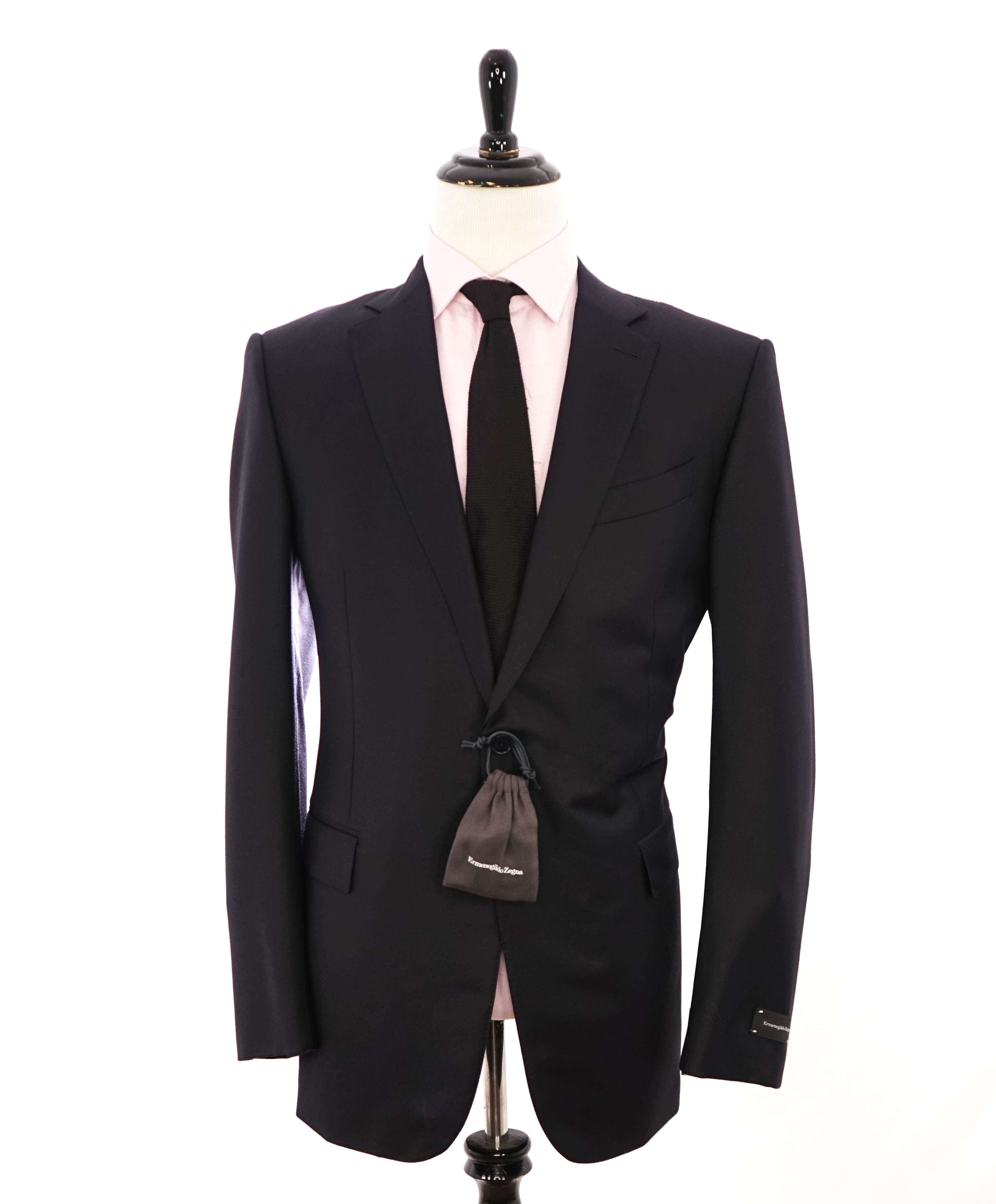 $3,995 ERMENEGILDO ZEGNA -"TROFEO" Navy CLOSET STAPLE Suit - 46L