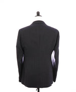 $3,795 GIORGIO ARMANI - "SOHO" Navy Peak Lapel Herringbone Suit - 42R
