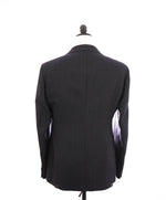$3,795 GIORGIO ARMANI - "SOHO" Navy Peak Lapel Herringbone Suit - 40R