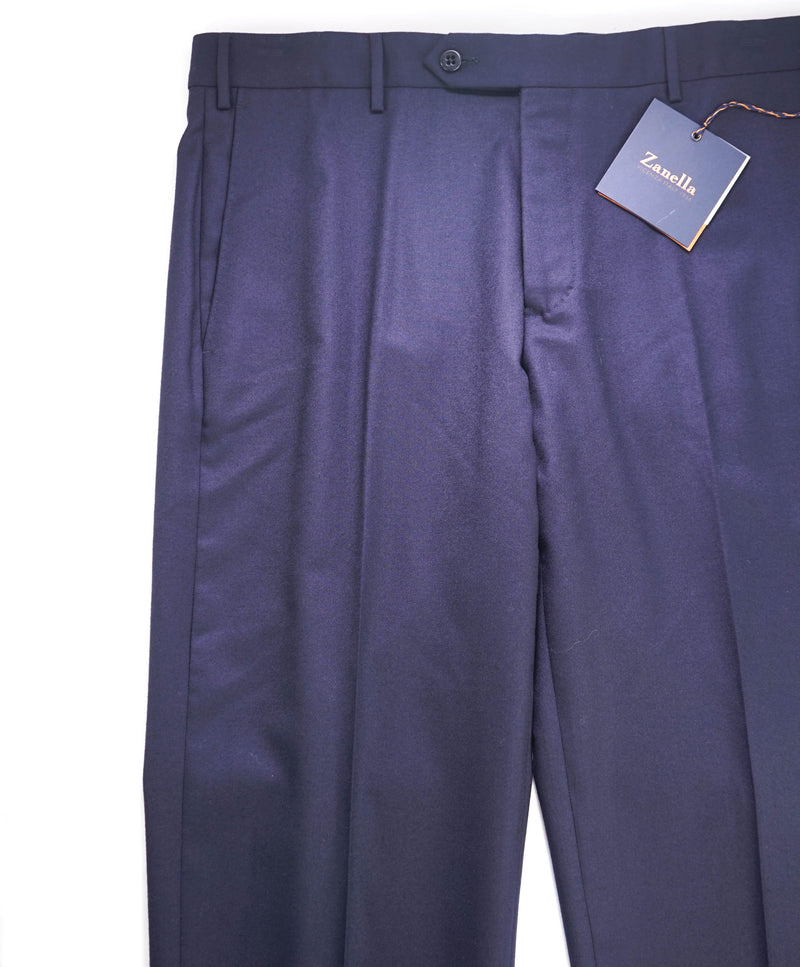 ZANELLA - *Closet Staple* Navy “Parker” Flat Front Dress Pants - 35W