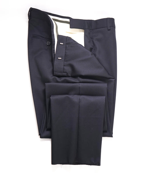Z ZEGNA - *CLOSET STAPLE* Black Solid "Narrow" Flat Front Dress Pants - 34W