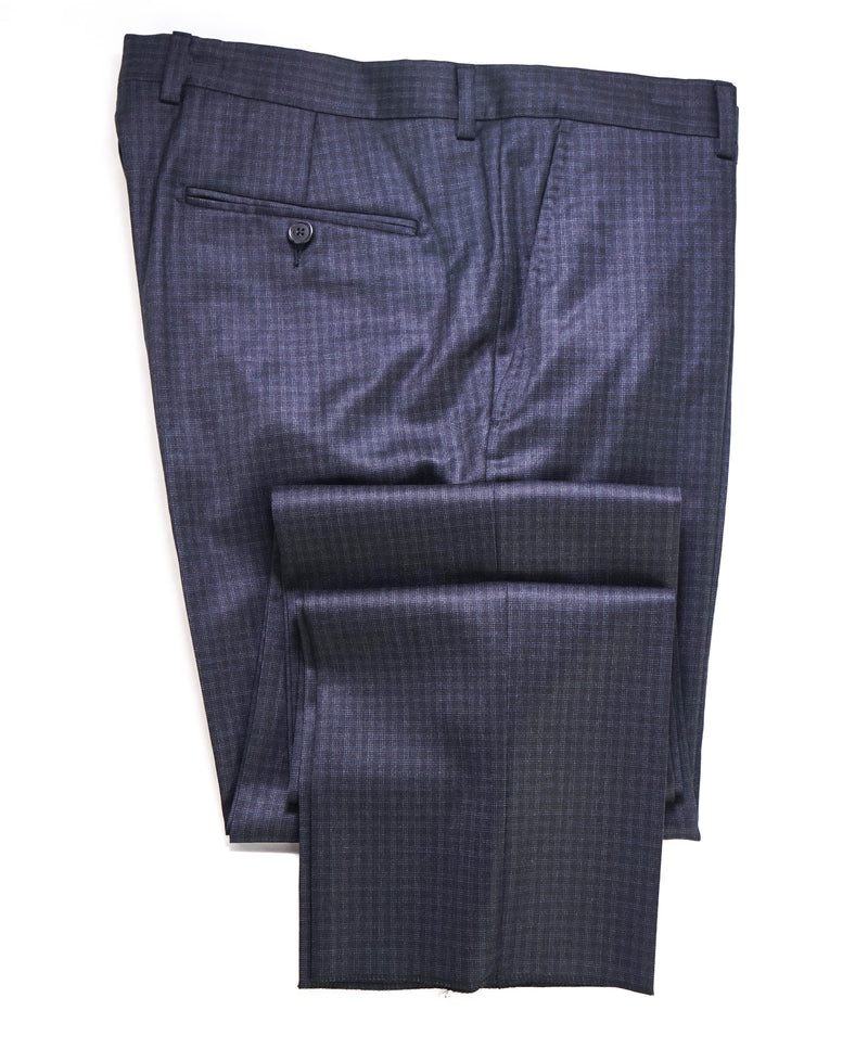 Z ZEGNA - *CLOSET STAPLE* Gray Check "SLIM" Flat Front Dress Pants - 31W
