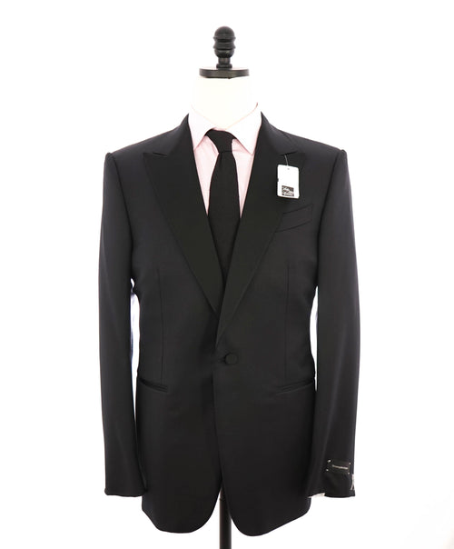 $3,995 ERMENEGILDO ZEGNA - PEAK LAPEL Black Wool Tuxedo- 42R