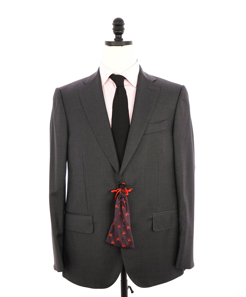 $3,995 ISAIA - Gray "AQUASPIDER" *CLOSET STAPLE* Coral Pin Suit - 40S
