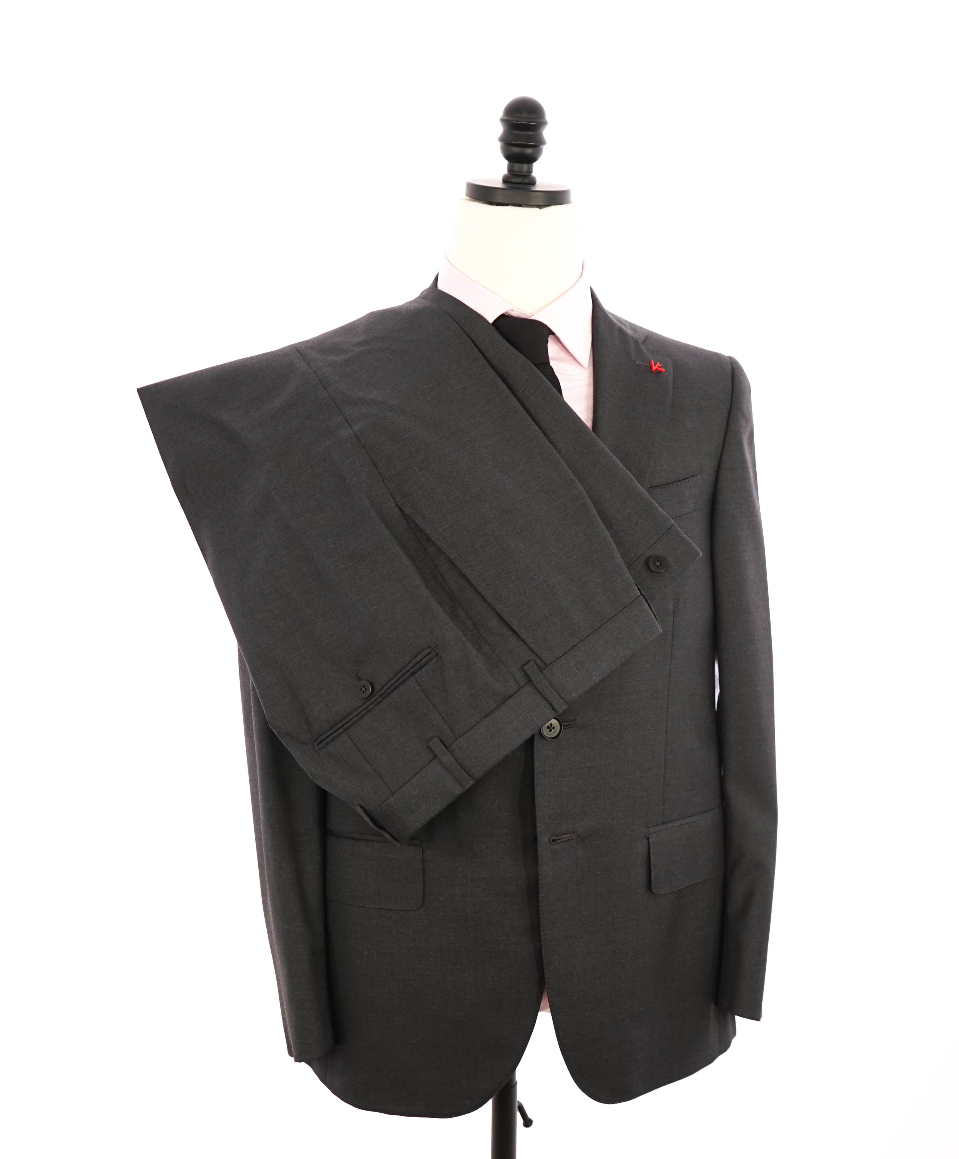 $3,995 ISAIA - Gray "AQUASPIDER" *CLOSET STAPLE* Coral Pin Suit - 38S