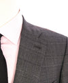$4,295 ISAIA - Gray Check Plaid *CLOSET STAPLE* Coral Pin Suit - 40R