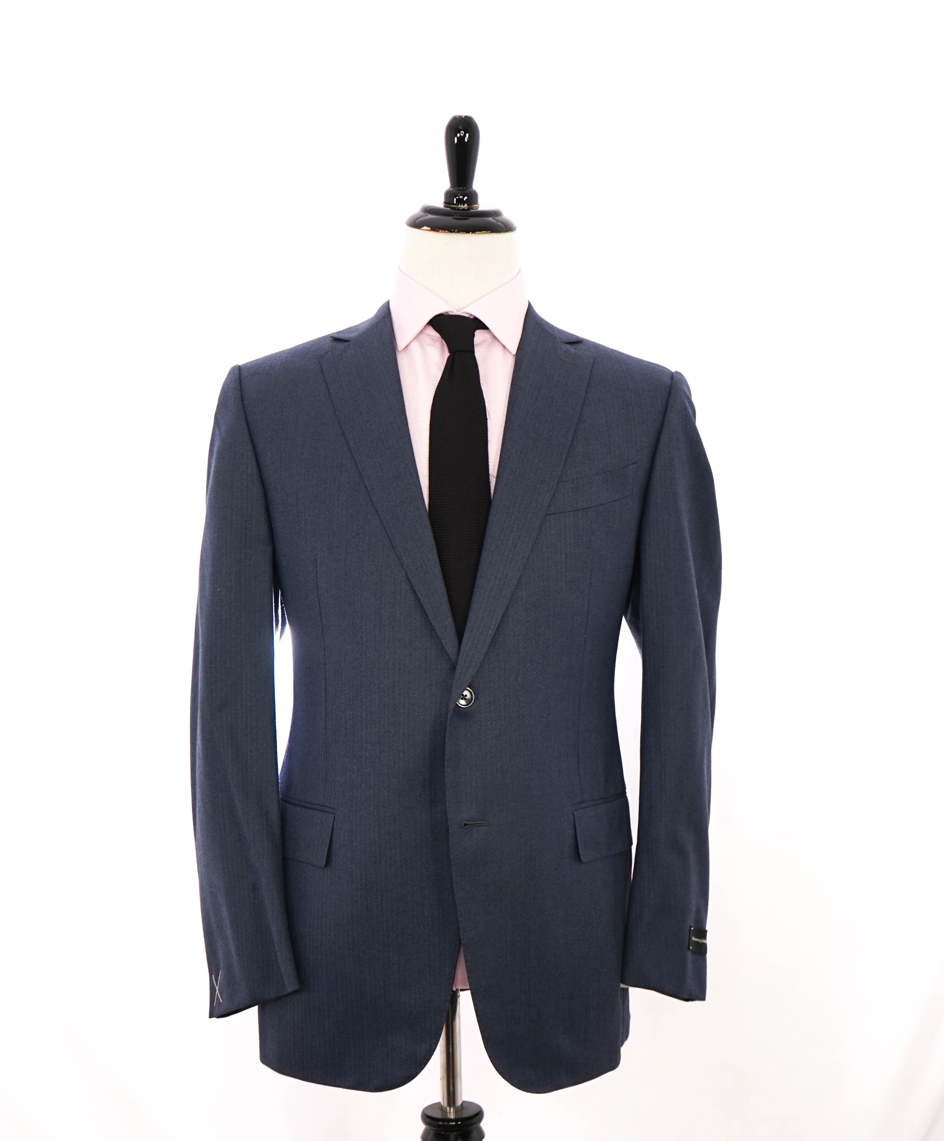 $3,250 ERMENEGILDO ZEGNA -"TROFEO 600" Blue SILK Blazer - 44R