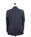 $4,295 ISAIA - Blue Check Plaid *BASE SANITA* Coral Pin Suit - 42L
