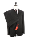 $4,595 ISAIA - "AQUASPIDER" Satin PEAK LAPEL Black Wool Tuxedo - 42S