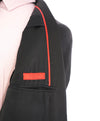 $4,595 ISAIA - "AQUASPIDER" Satin PEAK LAPEL Black Wool Tuxedo - 48R