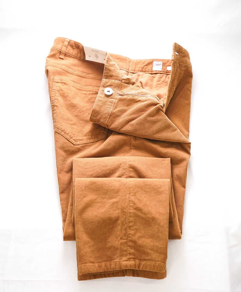 $495 ELEVENTY - CAMEL Cotton 5-Pocket Corduroy Chino Casual/Slim Pants- 34W