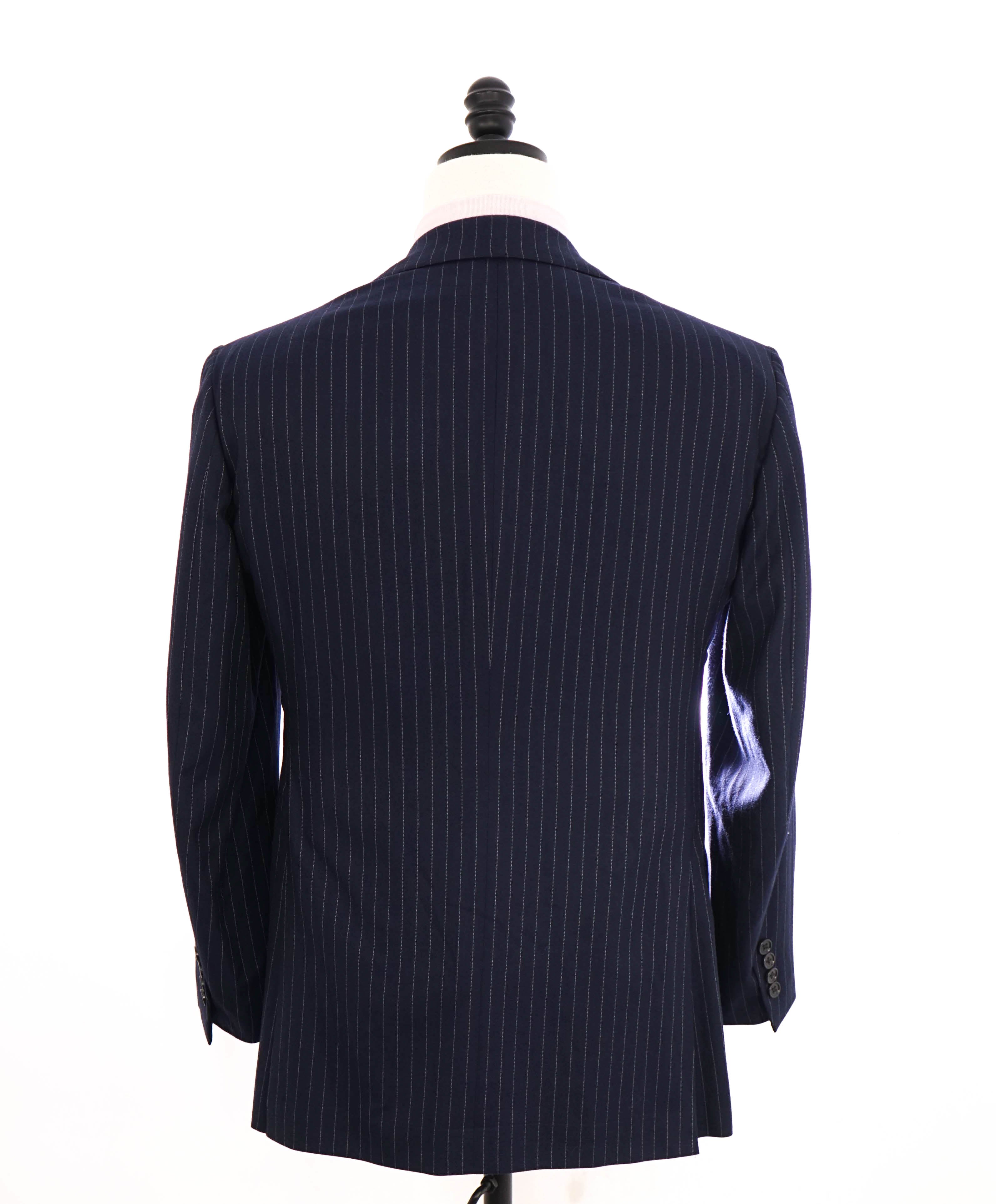 RALPH LAUREN PURPLE LABEL - Blue ICONIC RLPL Chalk Stripe 2-Btn Suit -