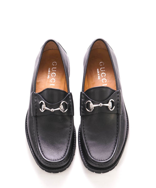 GUCCI - Horse-bit Loafers Black Iconic Style - 9US (8.5 G Stamped On Shoe)